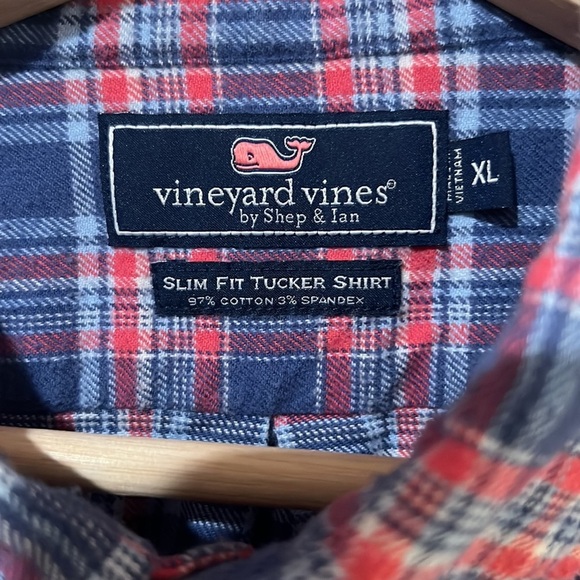 Vineyard Vines plaid flannel button down - Picture 3 of 8